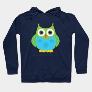 Star Owl - Green Hoodie